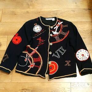 Vintage Draper's & Damon' s embroidered time and direction blazer jacket L